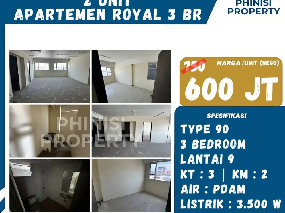 Dijual Murah Apartemen Royal Panakkukang 3 Bedroom