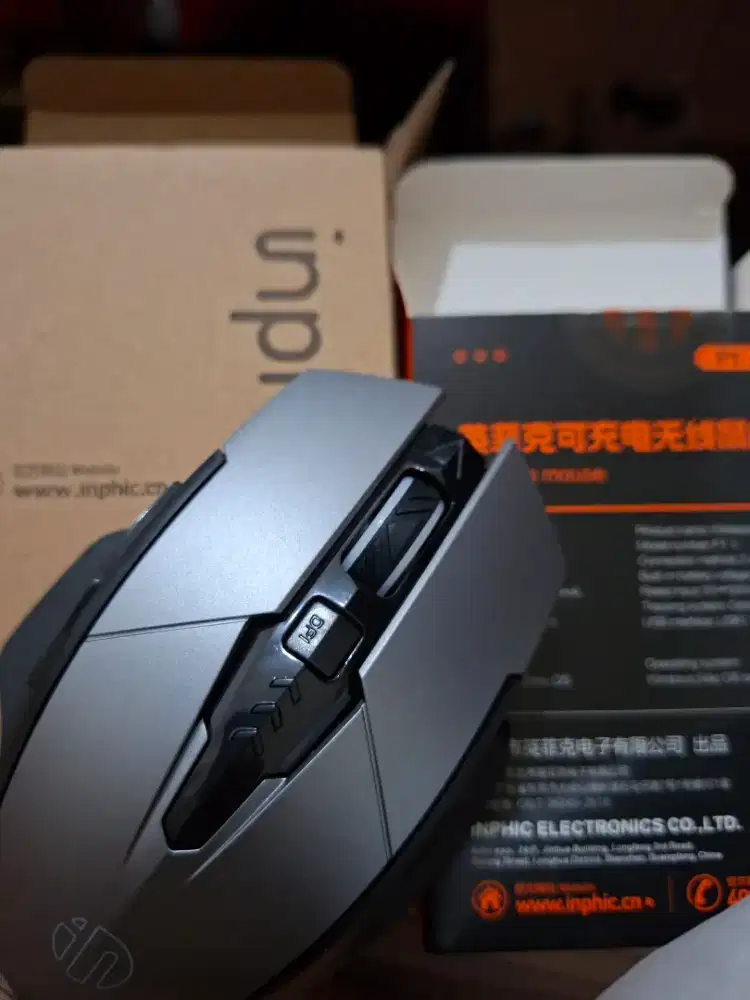 mouse gaming wireless silent click rechargeable battery f1 inphic