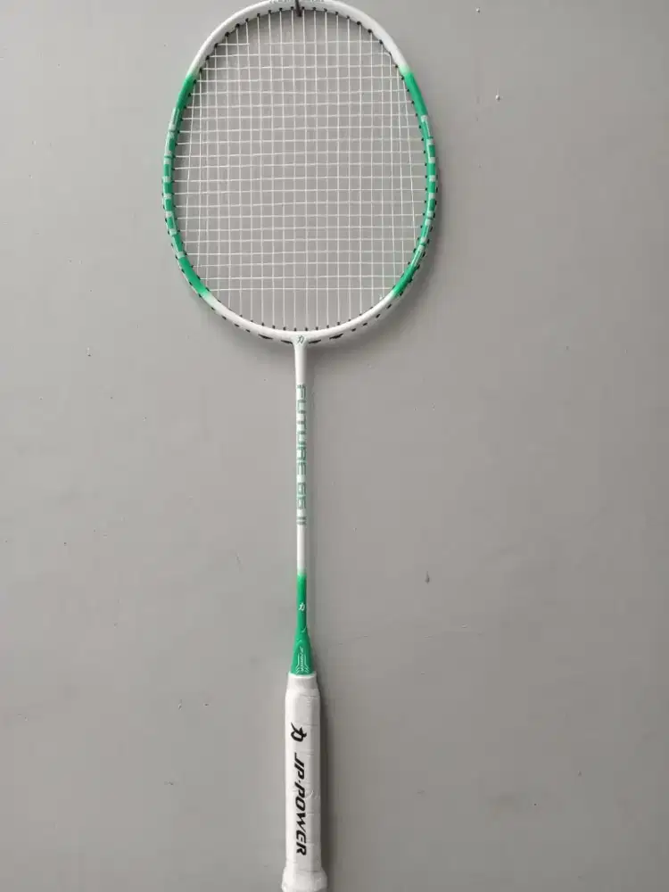Raket badminthon baru gress merk JP power bonus senar