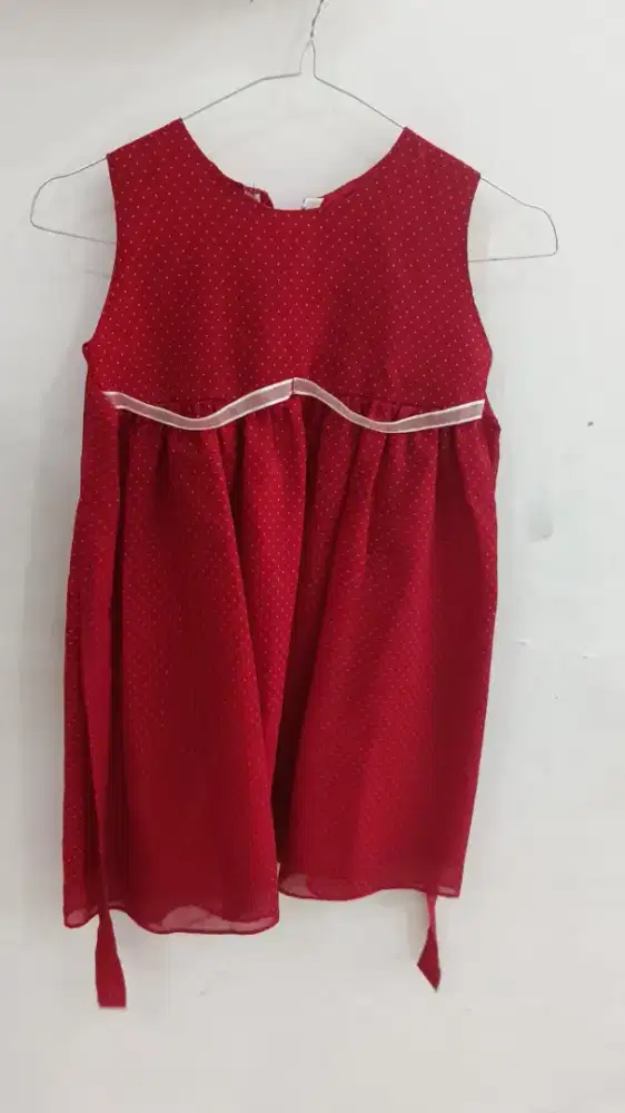 Dress merah anak perempuan