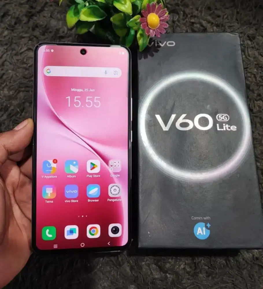 Vivo v60 lite 5G 12/512GB 1 bulan pakai fullset