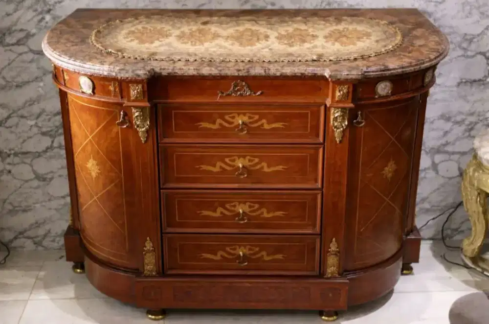 Rak/Buffet Marmer & Kayu Da Vinci