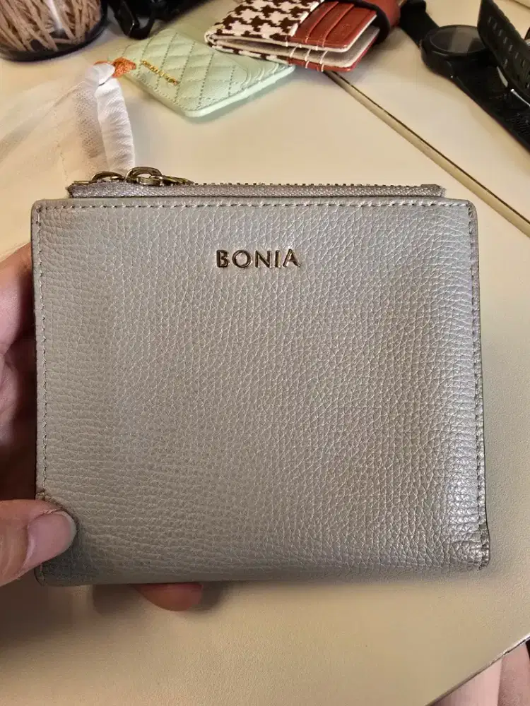 Dompet Bonia Original Wanita Abu Kulit