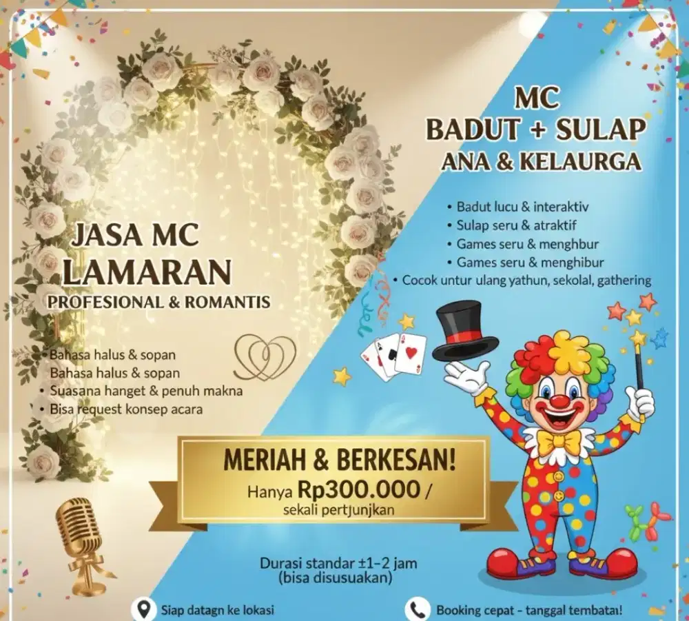 Jasa MC Lamaran / Ultah