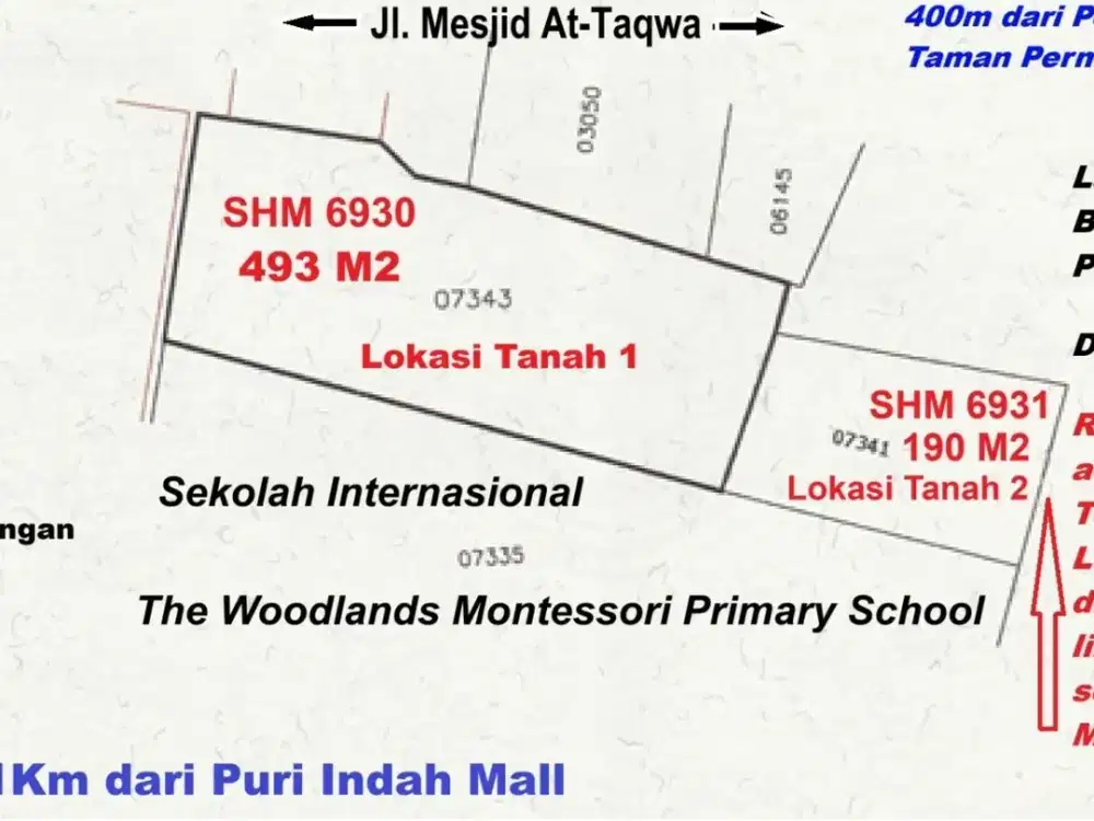 TERMURAH Lelang Rumah 683m2 hanya Rp. 4 juta/m2 di CBD Jakarta Barat & STRATEGIS : < 1 km dari Perumahan Elit Puri Indah & Permata Buana