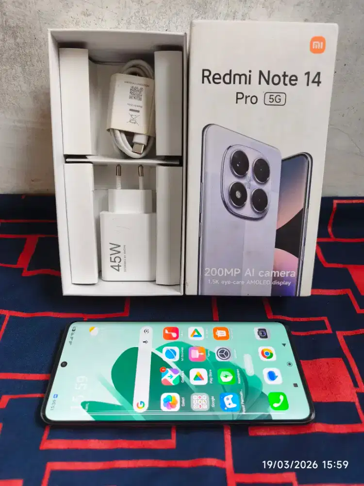 Redmi Note 14 Pro 5G 8/256 Fullset ori segel garansi On 2026