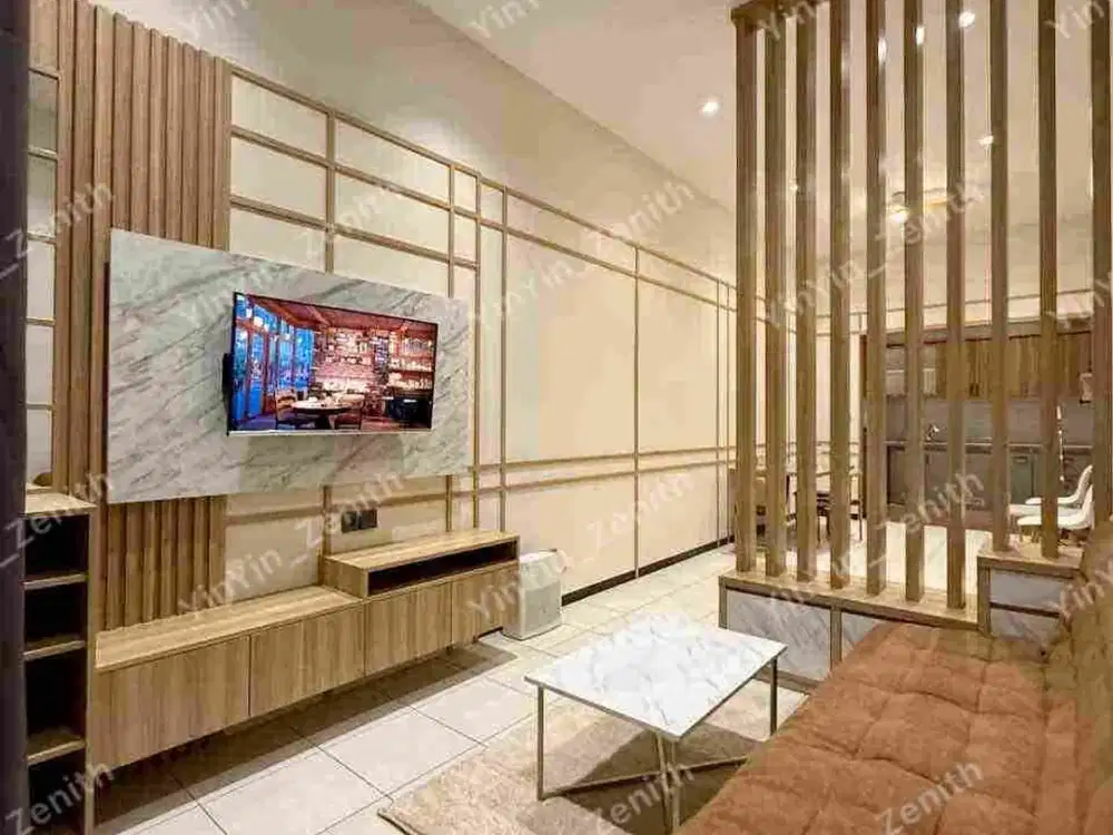 Rumah Japandi 1 Lantai Full Furnish Depan Taman