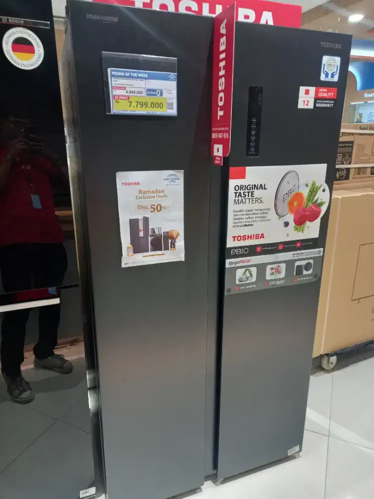 TOSHIBA REFRIGERATOR SBS 620 LITER