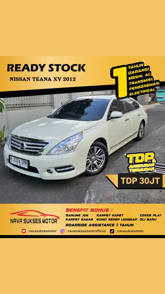TDP 30 JT - NISSAN TEANA XV 2012