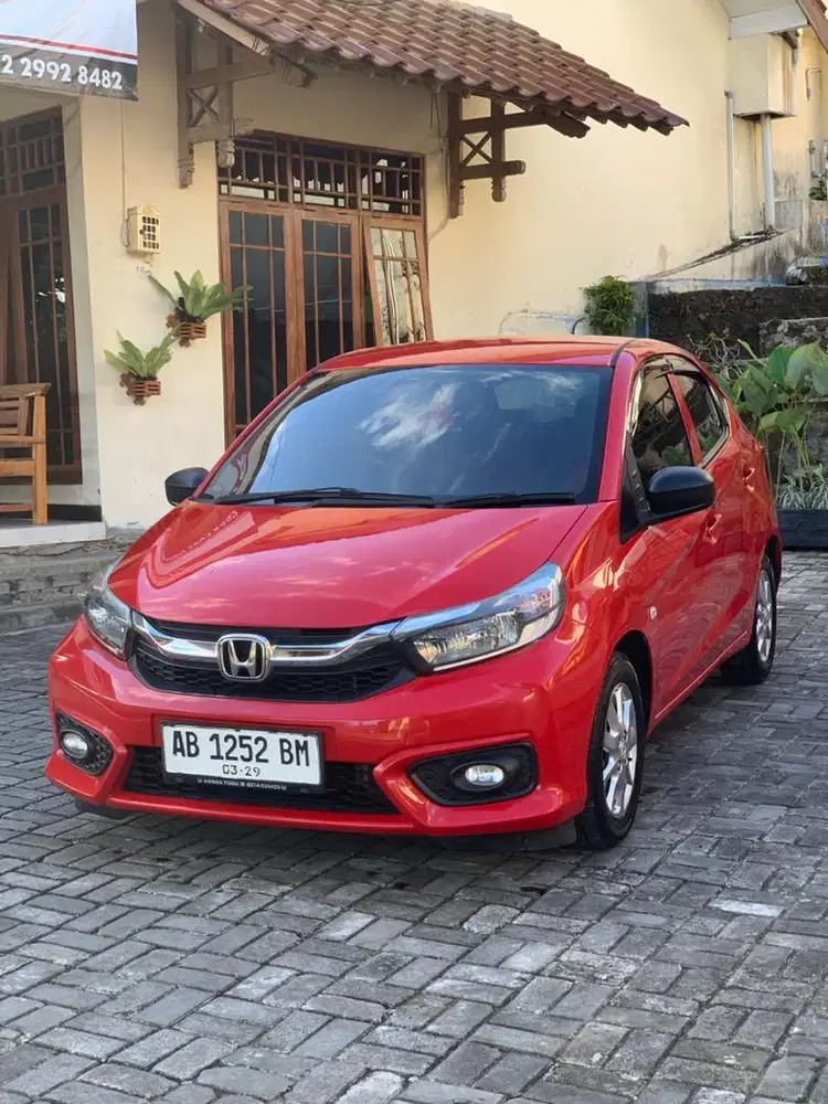 Honda Brio 2019 E Low Kilometer at Matic merah garansi agya ayla