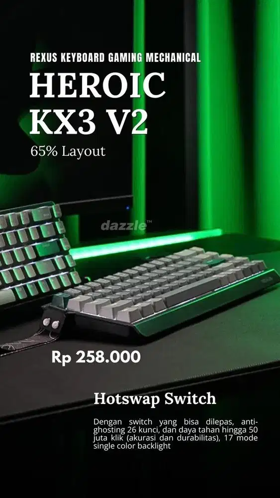 Keyboard gaming heroic Kx3 V2