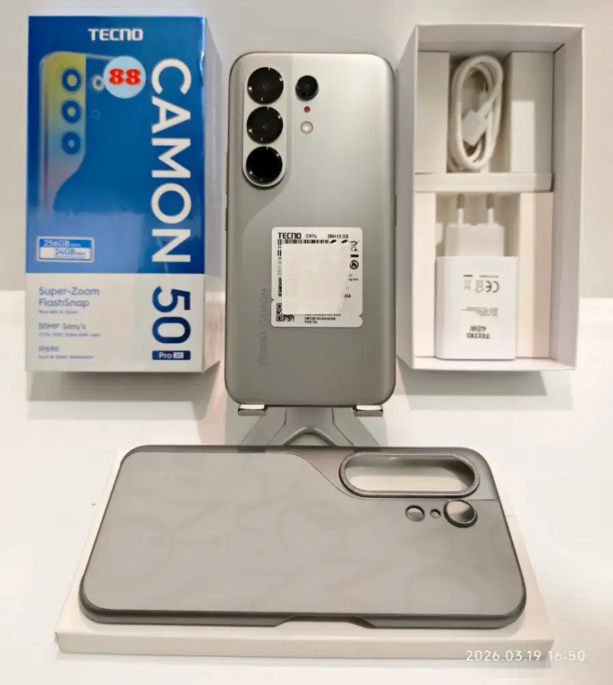 Tecno Camon 50 Pro 5G 12/256 Gb Likenew100% Resmi April 2027 bisa TT