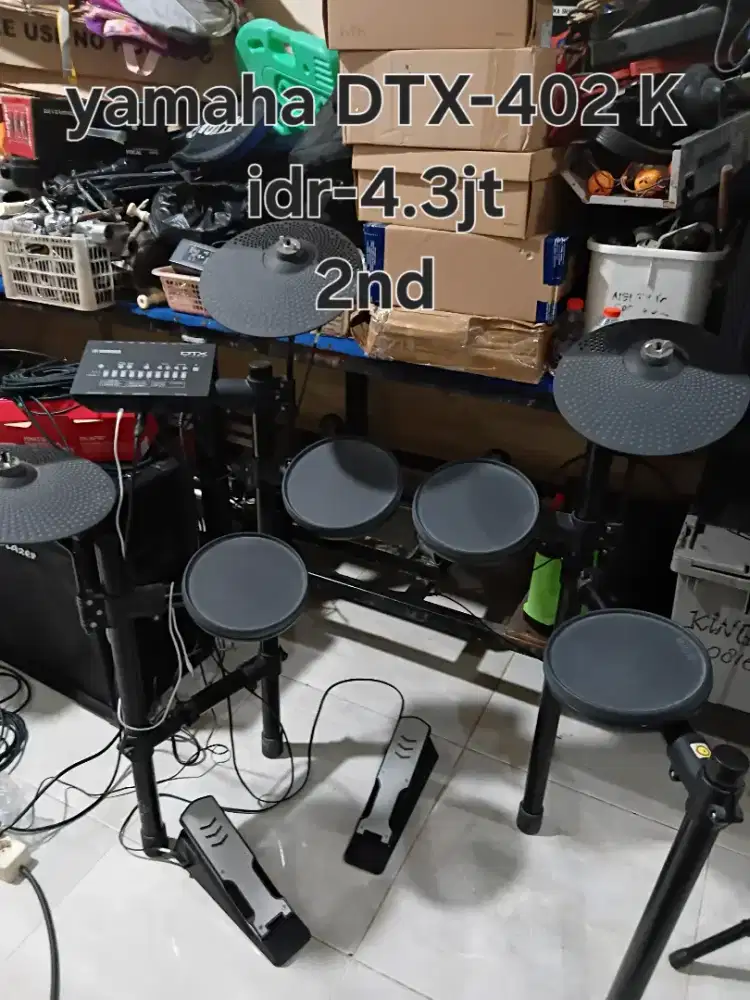 Drum elektrik yamaha DTX 402 K good condition mulus and bagus