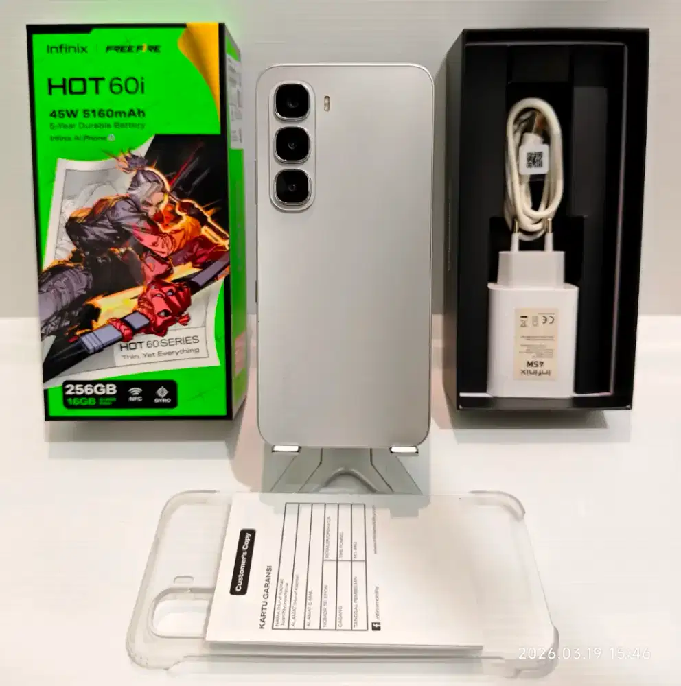Infinix Hot 60I 8+8/256 Gb Likenew 99% Garansi Agustus 26 bs Tt/BT