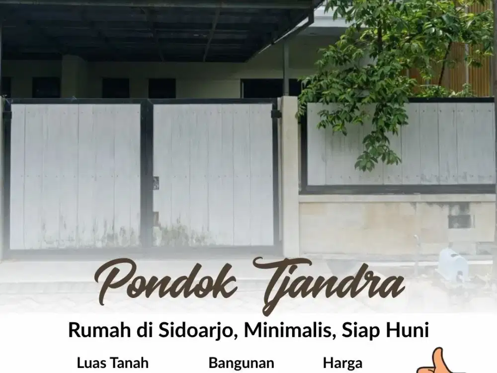 Rumah Pondok Tjandra Sidoarjo Minimalis Siap Huni