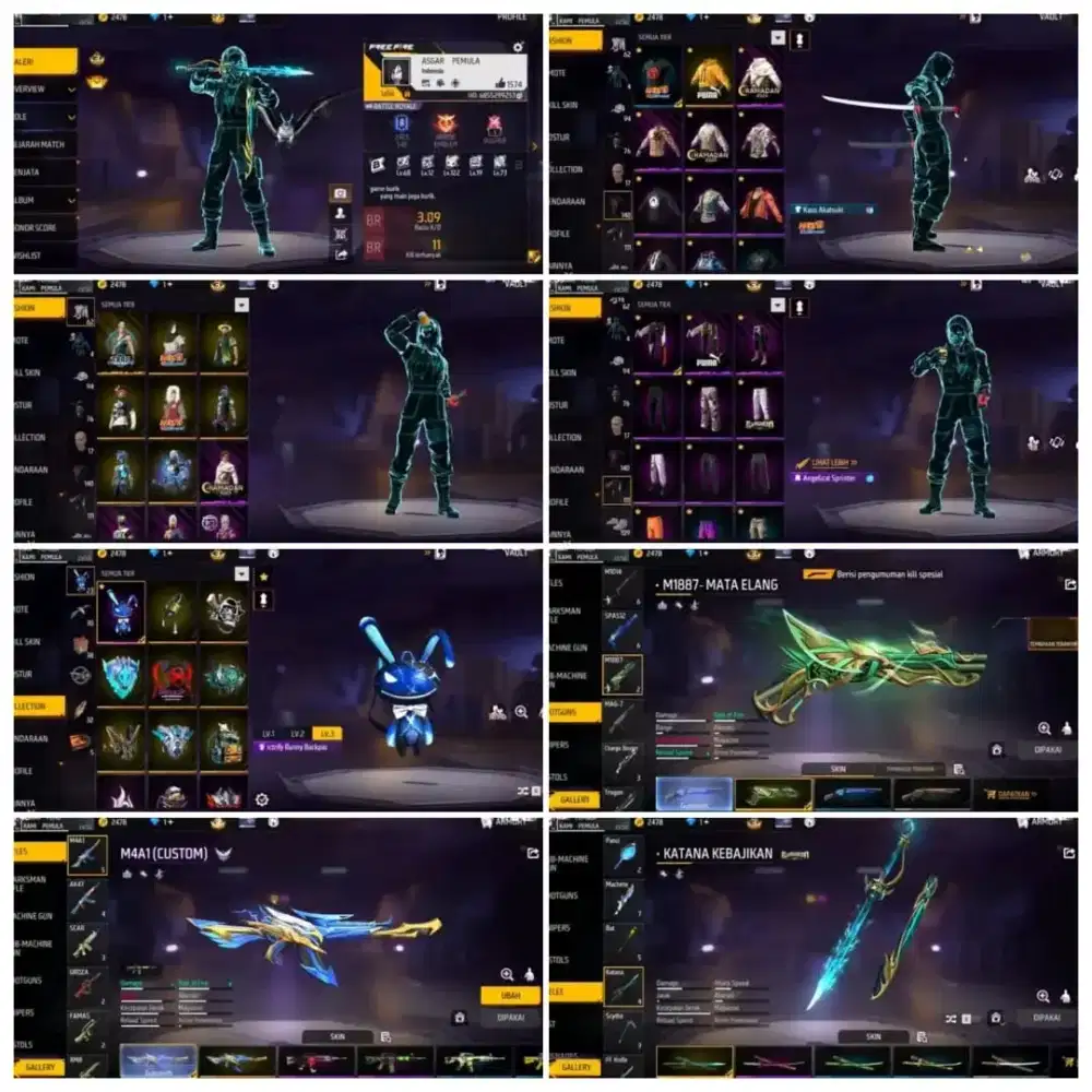 Pc gaming garena freefire sultan max evogun paling laris