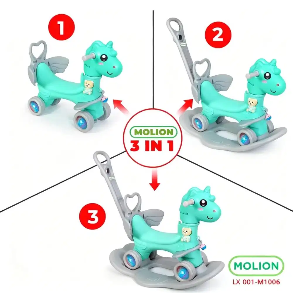 Rocking horse 3in1