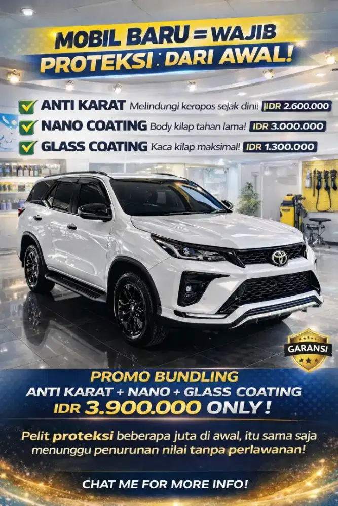 ANTI KARAT + NANO COATING + GLASS COATING MOBIL