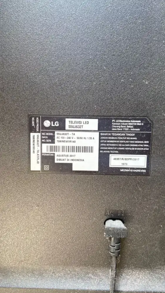 Jual TV RUSAK merk LG 55 INCH