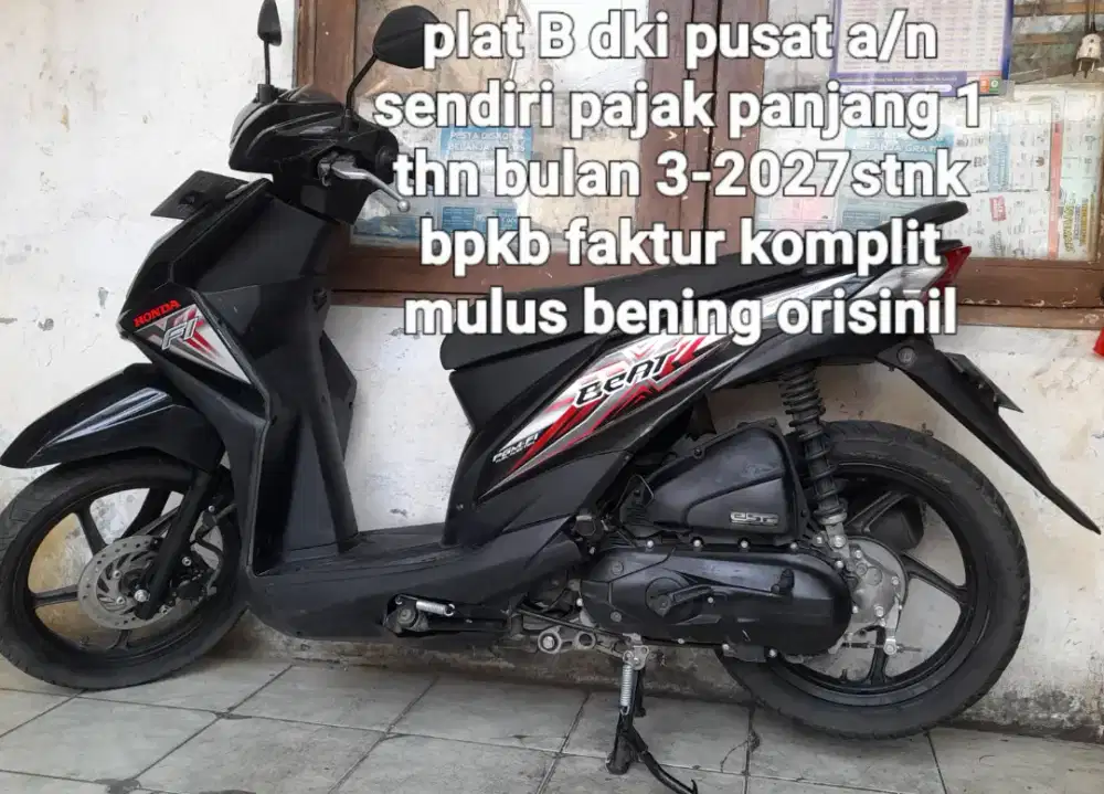 Honda beat F1 2015 stater halus cw asli hitam B dki pusat a/n sendiri