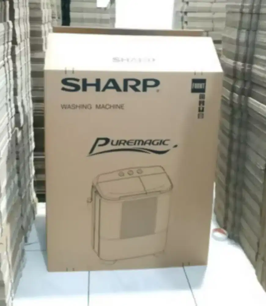 Kardus Mesin Cuci 2 Tabung Sharp Original