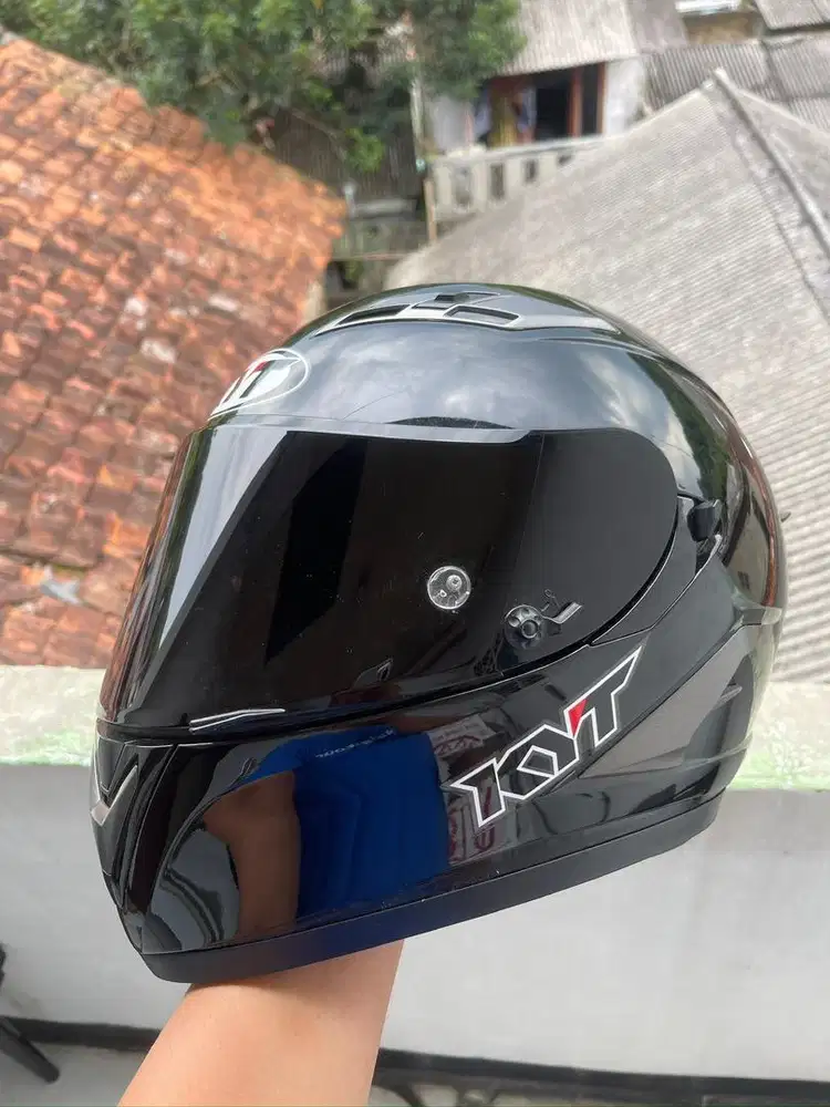 Helm KYT Falcon Hitam Glossy