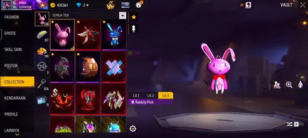 jual akun ff muarh fan amamah