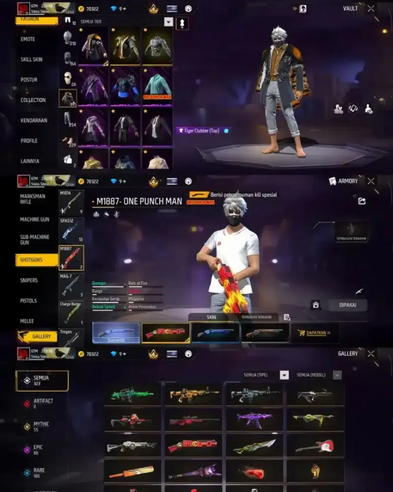 Jual akun ff aman dan terpercaya