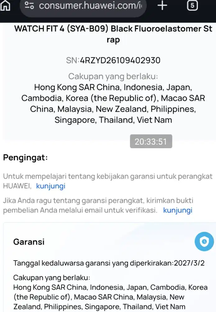 huawei watch fit 4 hitam