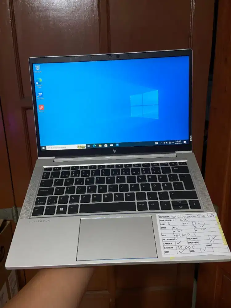 Hp Elitebook 830 G7 Intel core i5 Gen 10 ram 8gb SSD 256gb touchscreen