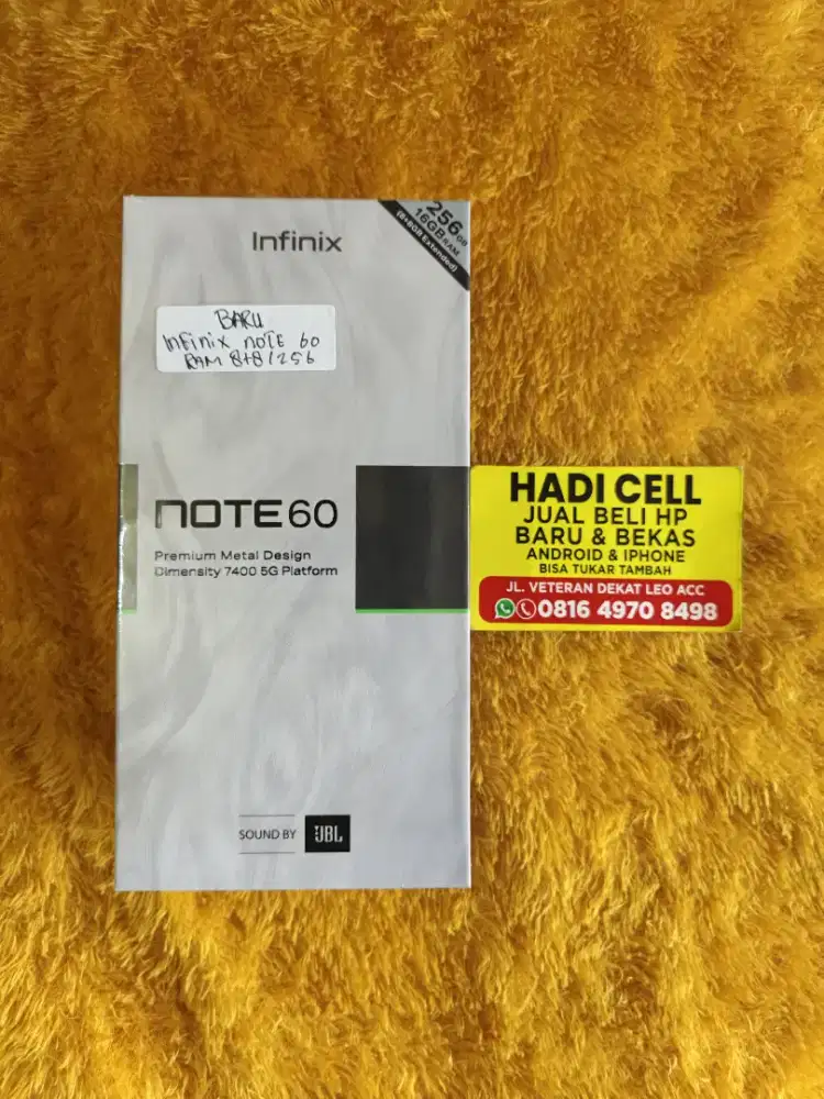 Infinix Note 60 5G ram 8/256 Baru wrn Biru muda