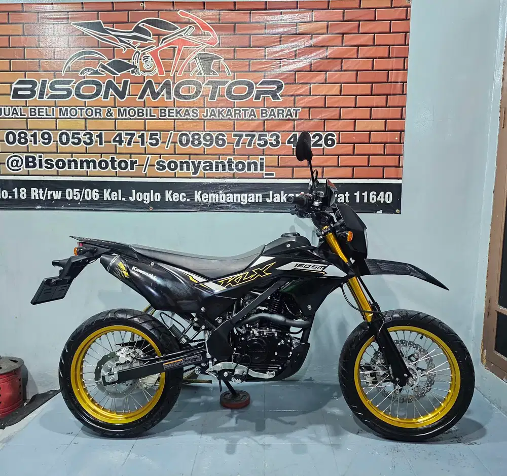 MEWAH! KAWASAKI KLX SM SE 150 USD LED TAHUN 2024 HITAM GLOSSY