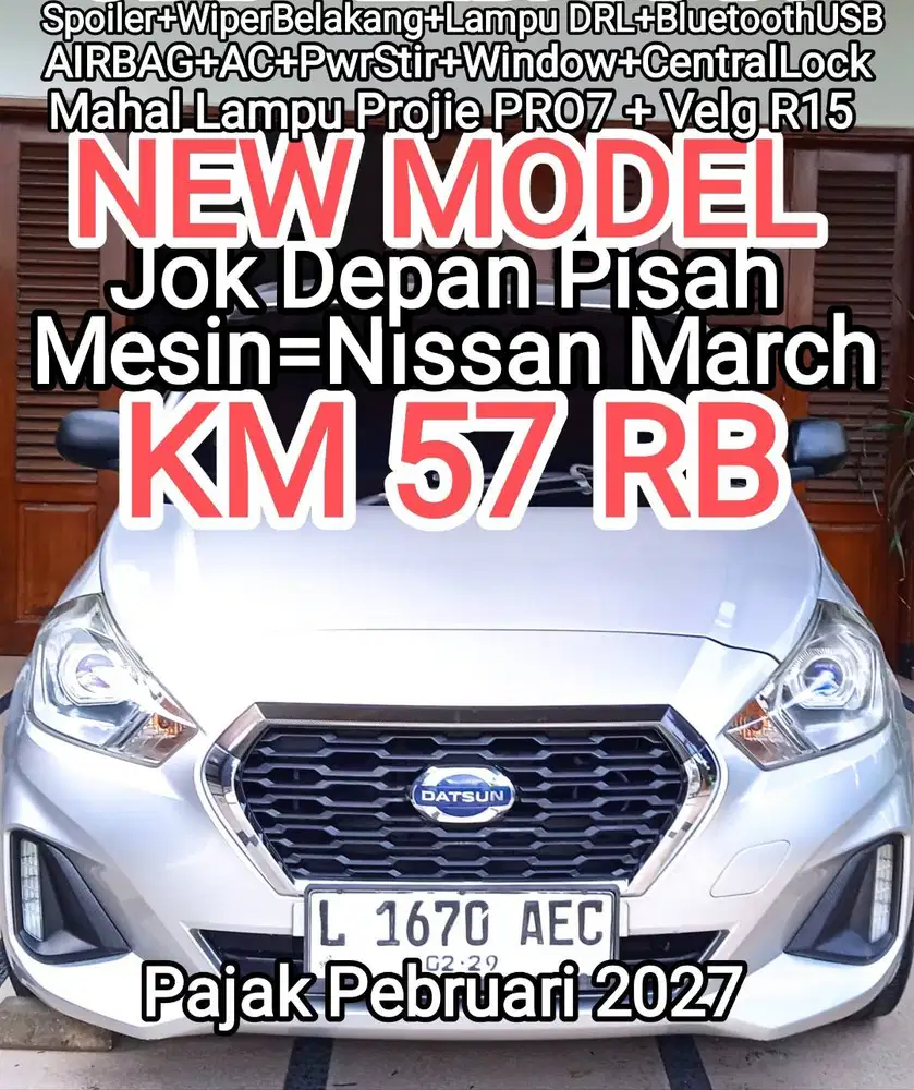 Datsun GO 2019 Mesin=NissanMarch NEW MODEL Jok Depan Pisah KM57rb ASLi