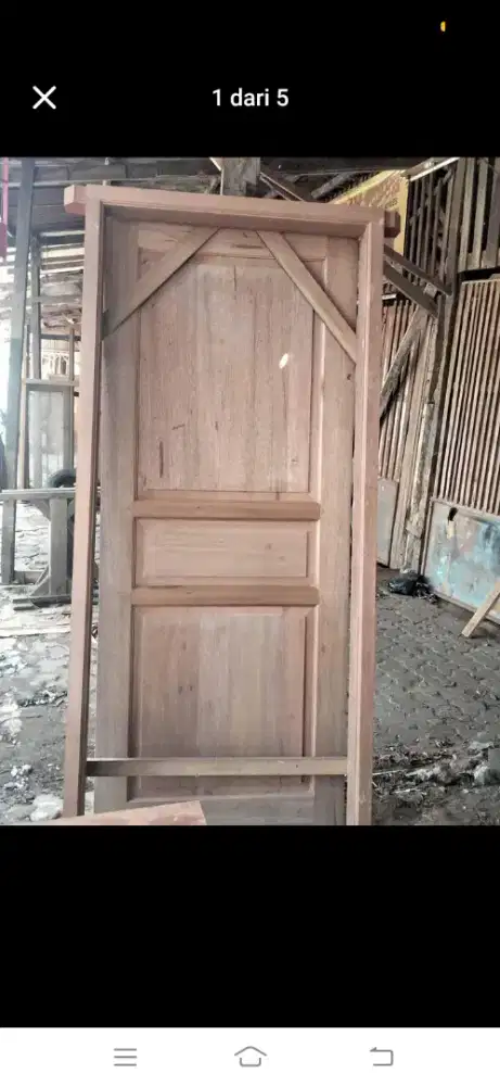 Pintu minimalis Nya ready dari kayu bekas Meranti oven berkualitas