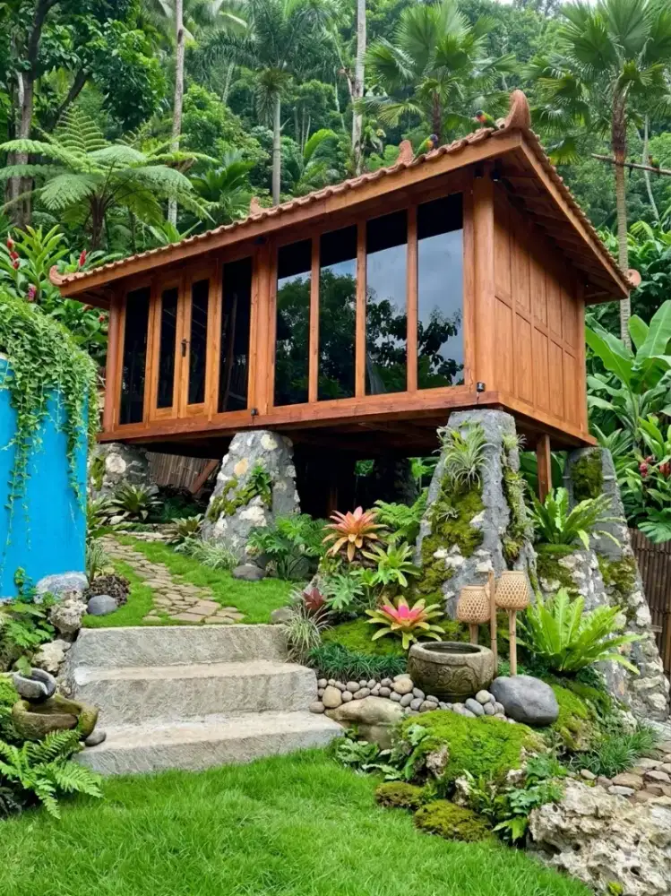 Menjual Gasebo 3x5 Full dinding,  simpel dan elegan.