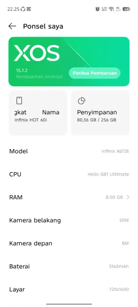Infinix Hot 60i 8+8/256gb fullset