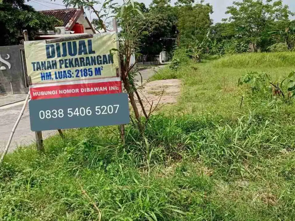 Tanah pekarangan siap bangun posisi hook pinggir jalan bagus untuk Investasi lokasi tengah Kota