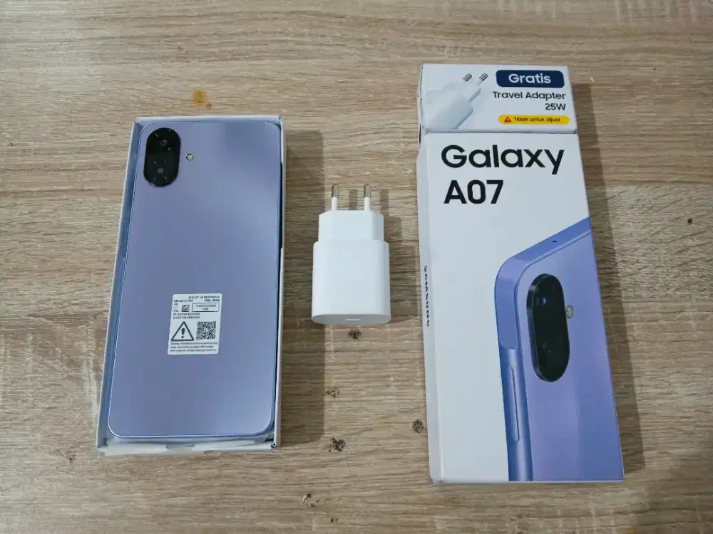 Samsung A07 4/128gb Second Fullset ADAPTOR ORI 25W ada grs resmi