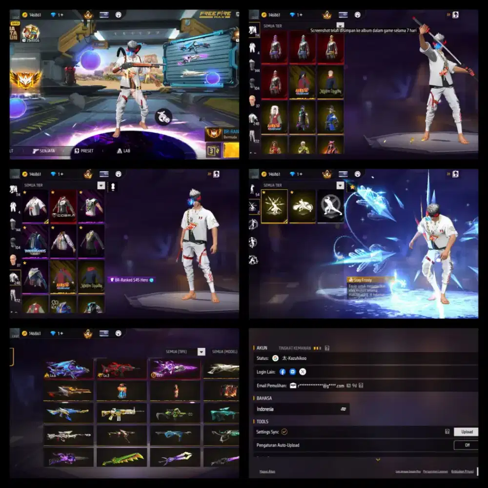 Ready stock akun free fire harga bisa di tawar yg mau beli buruan