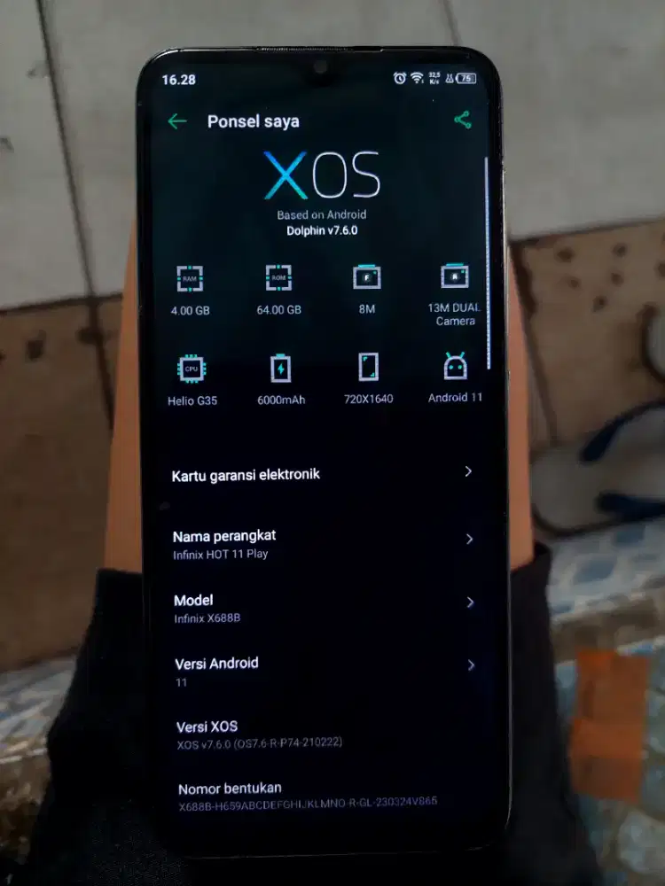 Infinix Hot 11 play  4/64 gb
