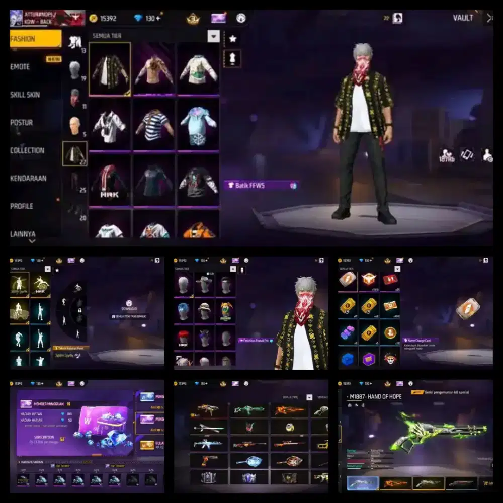 Ready stock akun free fire harga bisa di tawar yg mau beli buruan