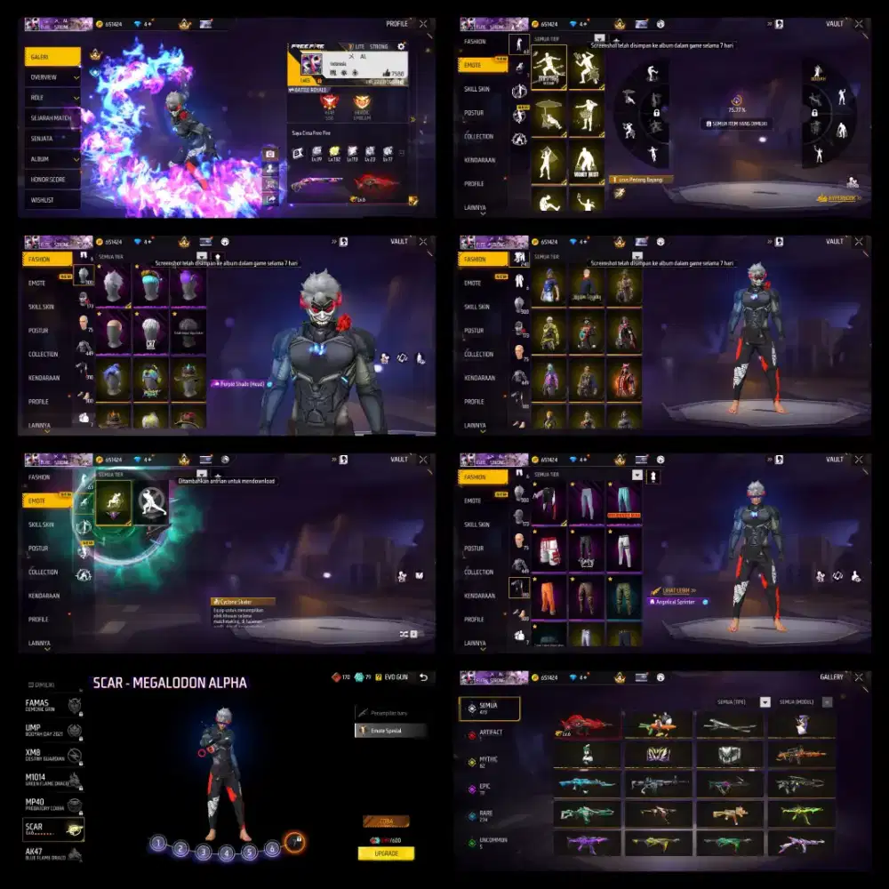 Ready stock akun free fire harga bisa di tawar yg mau beli buruan