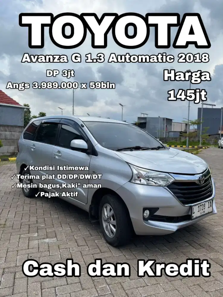 Dp 3jt!! Istimewa no minus Avanza G Automatic 2018 wrn silver metalik