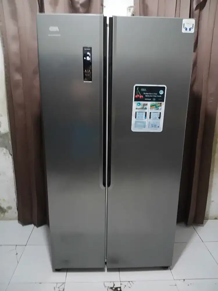 Dijual kulkas side by side GEA kondisi normal mulus