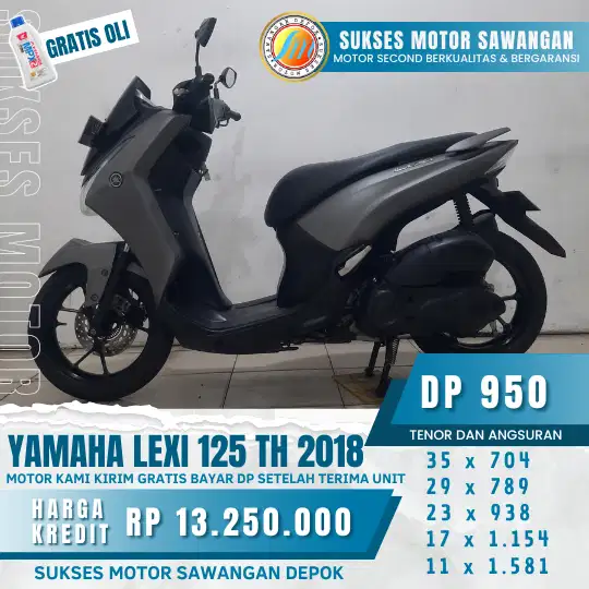 (SUKSES MOTOR) YAMAHA LEXI 125 TH 2018, DP MURAH ANGSURAN RINGAN