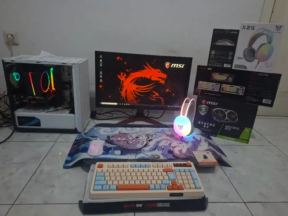 Pc Gaming Pc Fullset Editing core i5 gen 9 gtx 1650 Super no rtx 3060