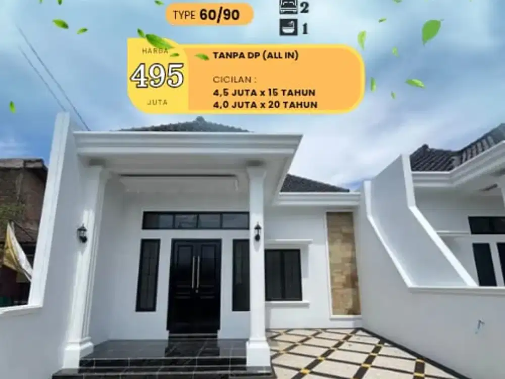 RUMAH STRATEGIS TANPA DP DI TANJUNG SENANG ELEA CLUSTER BANDAR LAMPUNG