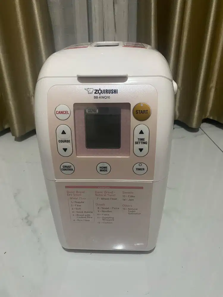 zojirushi bread maker (pembuat roti)