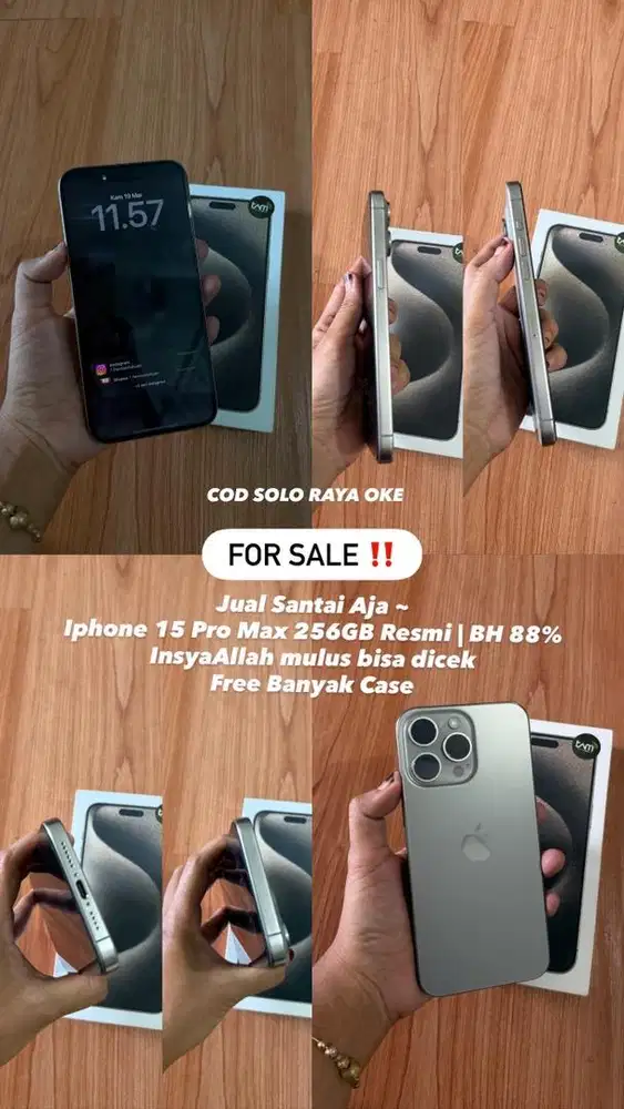 IPHONE 15 PRO MAX 256 GB