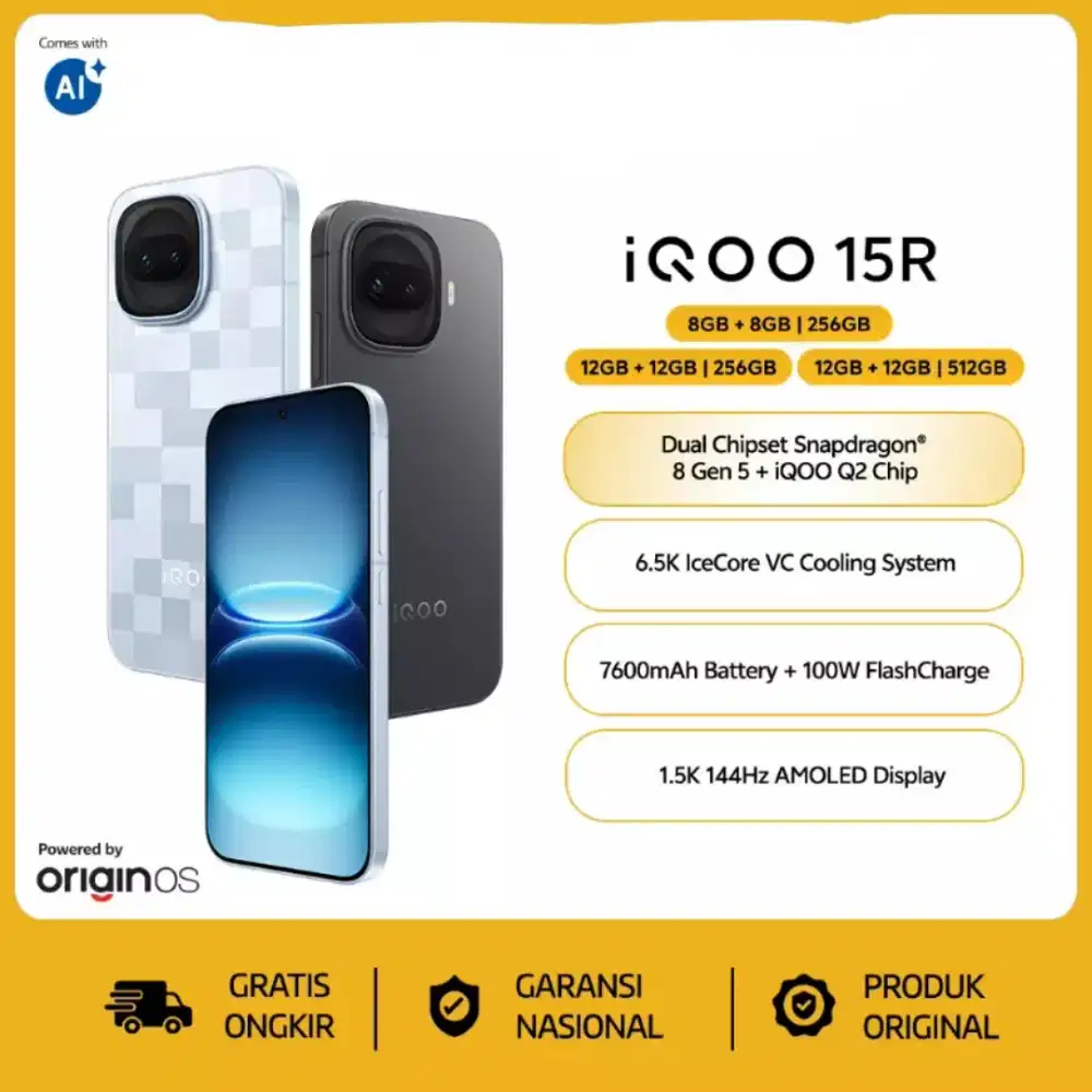 Iqoo 15R 5G 12/512 gb New Garansi Resmi